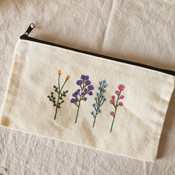 Pencil Case Aesthetic, Floral Pencil Pouch, Cottagecore Pencil