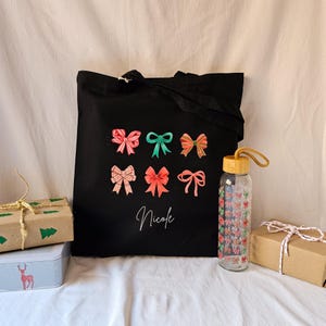 Christmas Custom Bag, Christmas Party bags, Holiday Gift Bags With Name, Christmas Eve Gift Bags, Xmas Holiday Presents, Custom Tote Bag