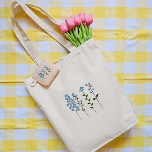 Stoffbeutel und Stoffgeldbeutel-Paket, handgemachtes Geschenk zum Schulabschluss, Einkaufstasche und Blumengeldbeutel, Schulabschlussgeschenk für Mädchen