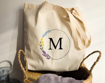 sac en tissu personnalisé, sac peint à la main, sac à fleurs personnalisé, sac fourre-tout personnalisé, sac décoré, cadeau personnalisé