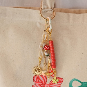 Trendiger Schlüsselanhänger für Taschen, Schlüsselanhänger mit Karabiner für Seiltaschen, Charm für Tragetaschen, einzigartiges Geschenk, Wichtelgeschenk