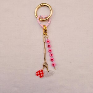Aesthetic Bag Charm for Backpack, Cute Cassette Keychain, Pastel Purse Charm, Y2K Bag Accessory, Gift for Her image 7