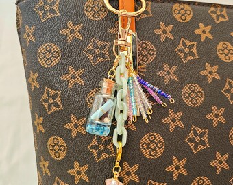 Cute Bag Charm Gift for Her, Ocean Keychain, Beach Bag Charm, Small Gift Idea, Aesthetic Backpack Charm, Summer Accessory