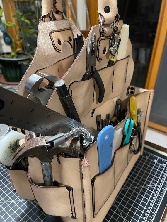 Heavy Duty Leather Tool Tote - Etsy