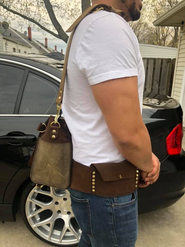 Leather Lumbar Day Pack Disc Golf Messenger Bag Pattern in Etsy UK