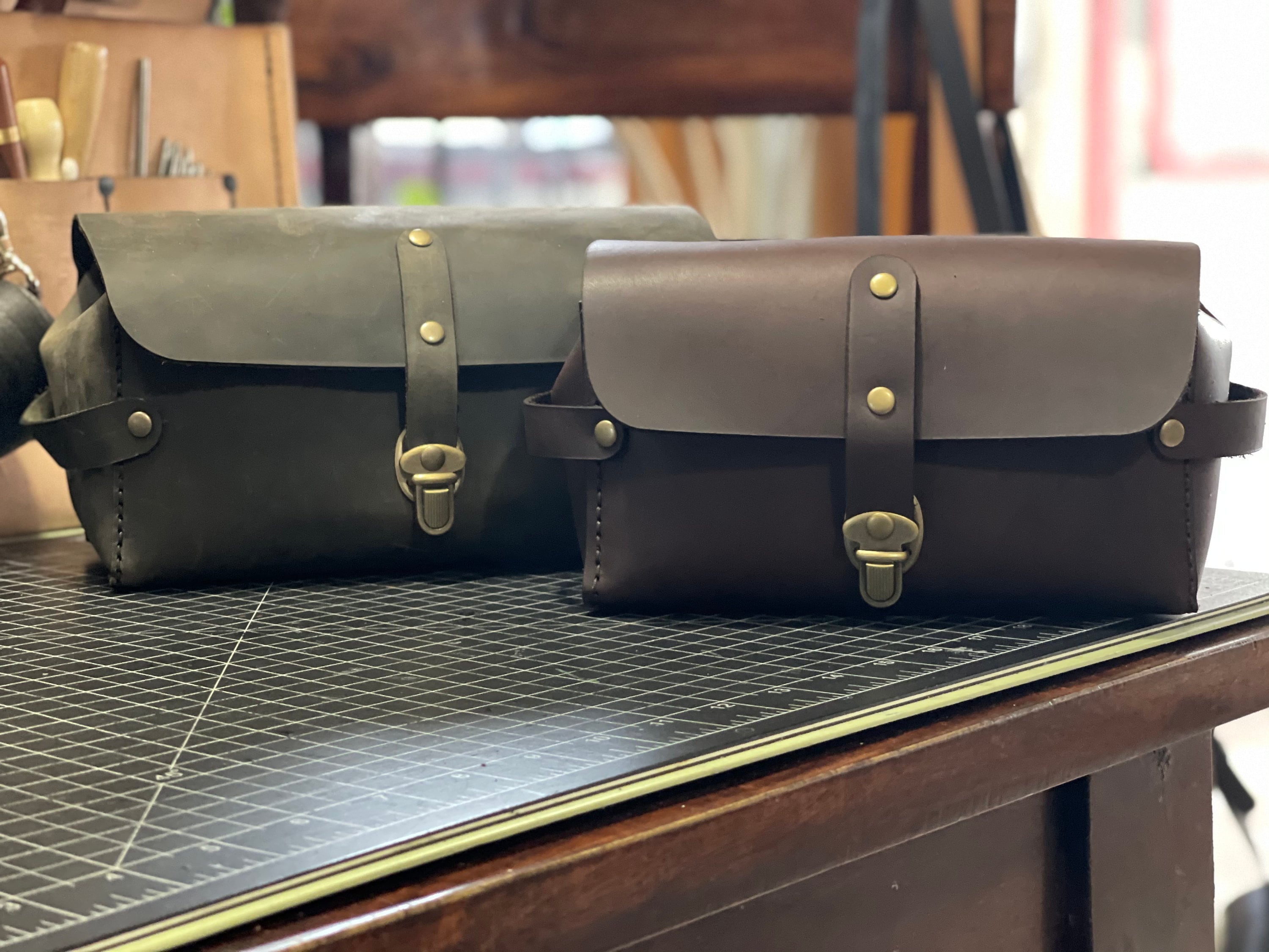 small leather dopp kit