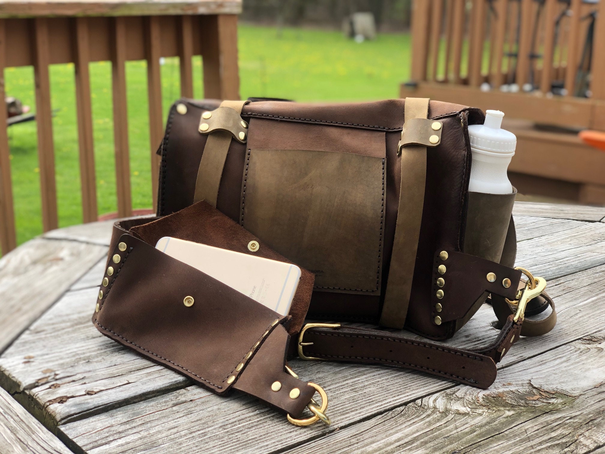 Leather Lumbar Day Pack Disc Golf Messenger Bag Pattern in Etsy UK