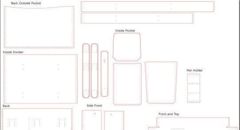 MODÈLE pour créer un vintage Swiss Army Medic Bag Fichiers SVG et PDF inclus pour la découpe à la main ou au laser image 10