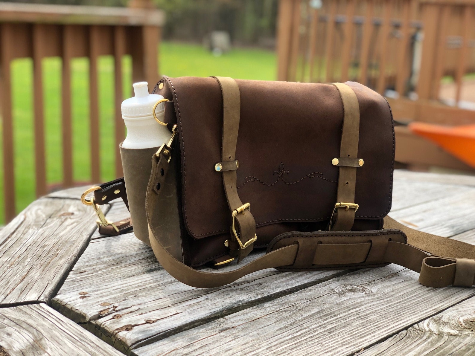 Leather Lumbar Day Pack Disc Golf Messenger Bag Pattern in Etsy