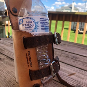 Pattern to Create a Leather Adjustable Bottle/Can Holster, SVGand PDF Formats for Laser or Hand-Cutting