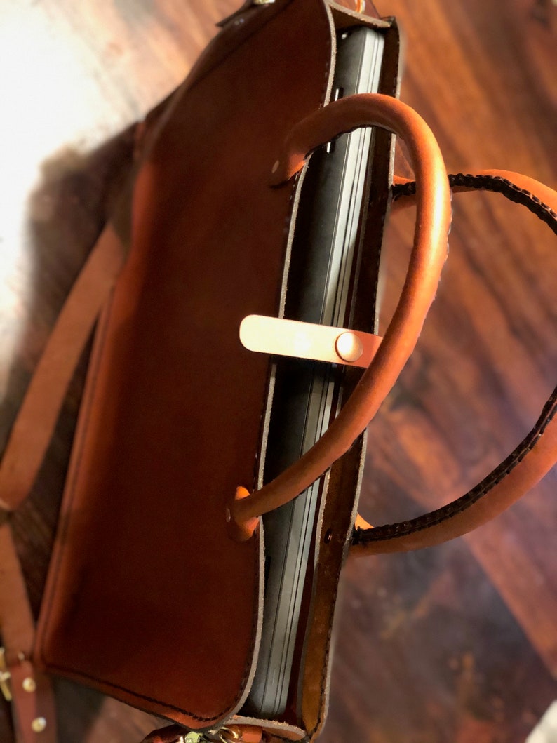 Elegant Leather Laptop Briefcase Pattern DIY PDF and SVG Etsy Australia