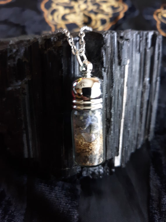 Calm Serenity: Mini Anti-Anxiety Spell Bottle Pendant