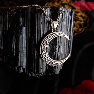 Celtic Moonlight: Crescent Moon Pendant