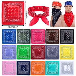 Face Mask Square Scarf Headwear Multifunctional Head Scarf Neck Cover Headbands Paisley Pattern Bandana