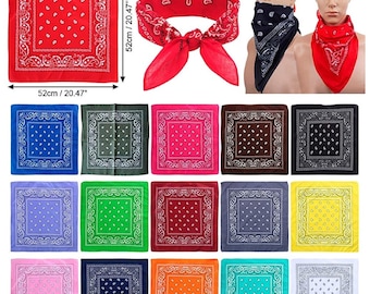 Face Mask Square Scarf Headwear Multifunctional Head Scarf Neck Cover Headbands Paisley Pattern Bandana