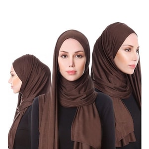 High Quality Jersey Stretchy Hijab Large Plain Maxi Scarf Shawl