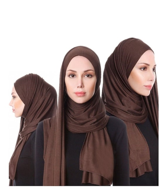 High Quality Jersey Stretchy Hijab Large Plain Maxi Scarf Shawl 