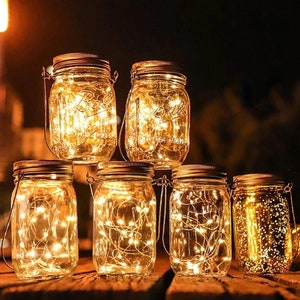 12 pack of 20 LEDs Fairy Warm White Lights,  6 ft long cooper wire , Wedding Decorations lights, LED Mason Jar Wedding Decor, firefly Lights