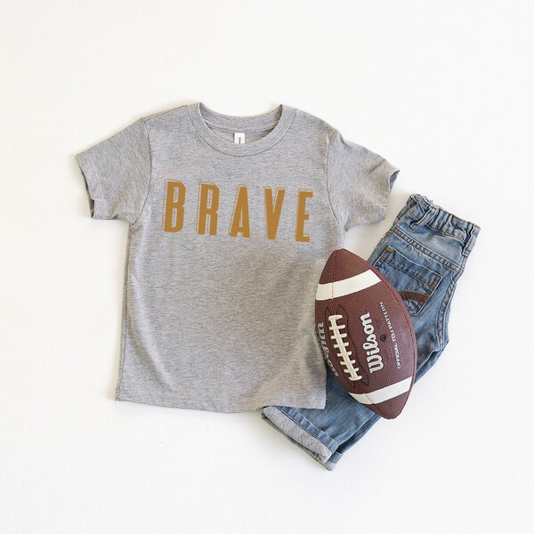 Brave Shirt - Toddler Graphic Tees - Brave Tshirt - Toddler Shirts - Kids Shirts - Neutral Toddler Girl Clothes - Inspirational Kids Shirts