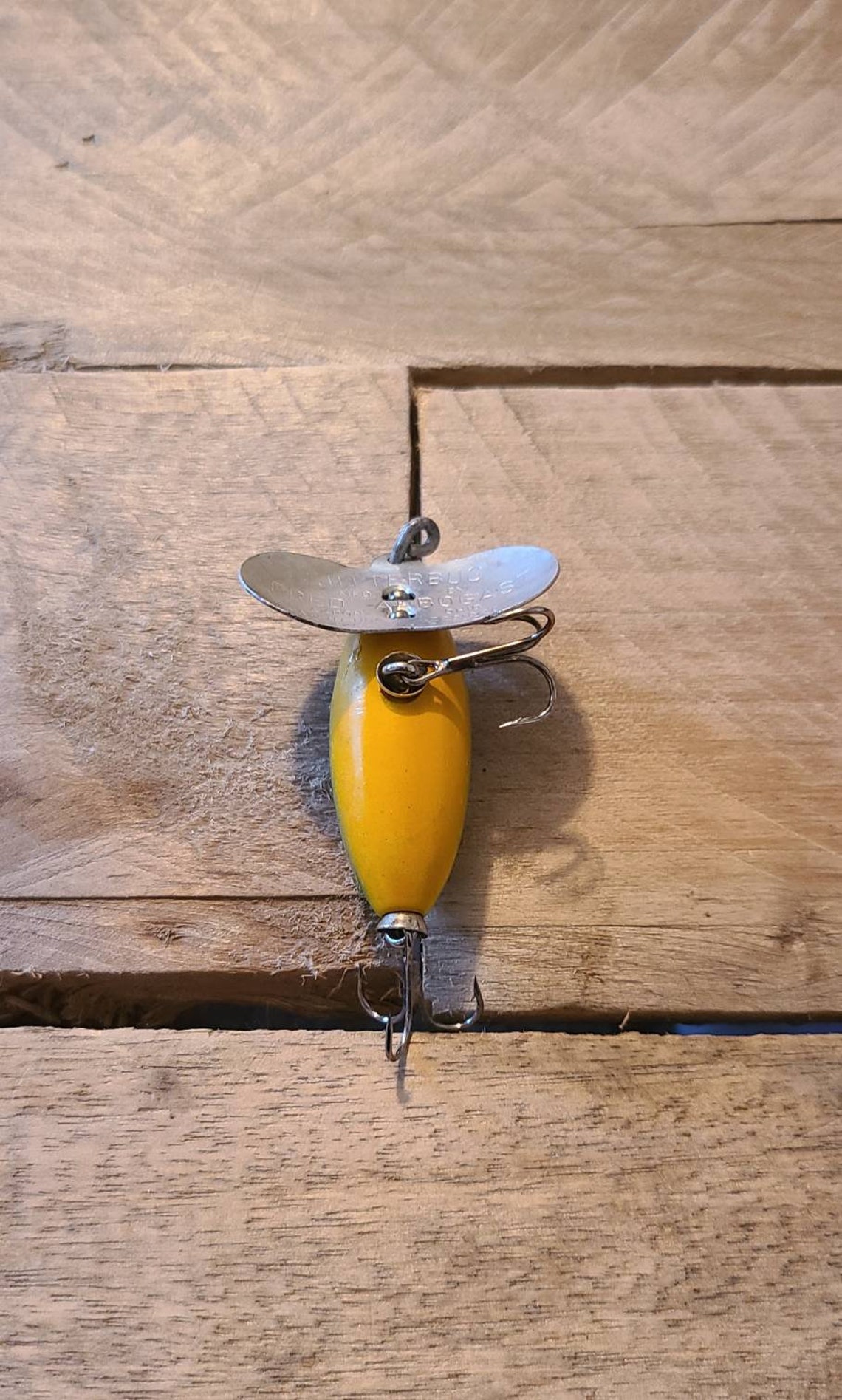 Vintage Jitterbug Fred Arbogast Fishing Lure Green and Black Etsy