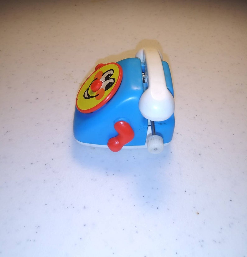 Vintage Tomy Comic Action Wind up Toy Phone 1980's Etsy