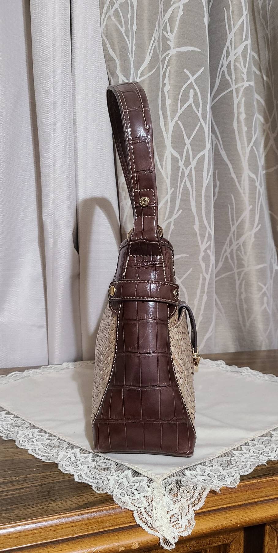 Vintage Liz Claiborne Wicker Straw Leather Shoulder Bag Liz Claiborne Straw Exterior Handbags Vintage Straw Handbags Vintage Wicker Purse Etsy