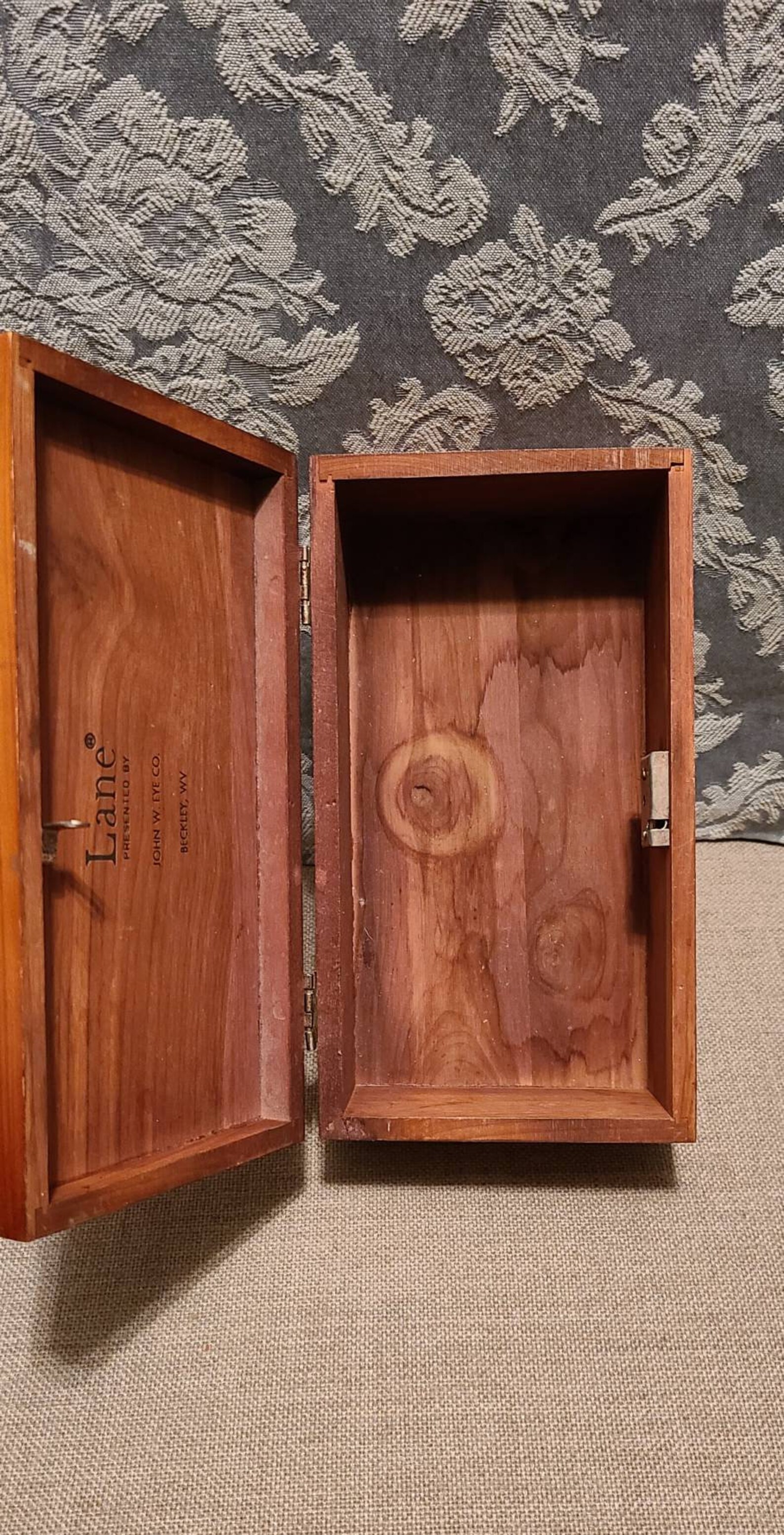 Vintage LANE Solid Cedar Jewelry Box John W. Eye Co. Beckley Etsy
