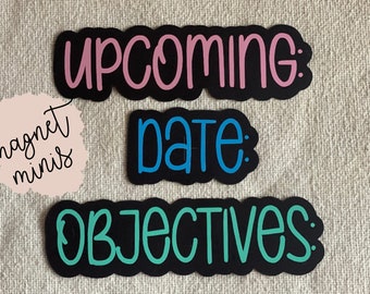 MINI White Board Custom Magnetic Labels, easel board decor, classroom, first year teacher, classroom decor, teacher gift, last minute gift