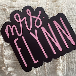 Teacher Magnetic Name Label, White Board Custom Magnet Labels, first year teacher, classroom decor, teacher appreciation,holiday gifts
