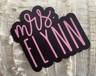 Teacher Magnetic Name Label, White Board Custom Magnet Labels, first year teacher, classroom decor, teacher appreciation,holiday gifts