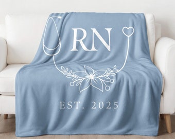 Personalized Nurse Blanket Nurse Appreciation Gifts Student Nurse Graduate Custom Nurse Gift Nursing Student Gift Nurse Graduation RN Gift