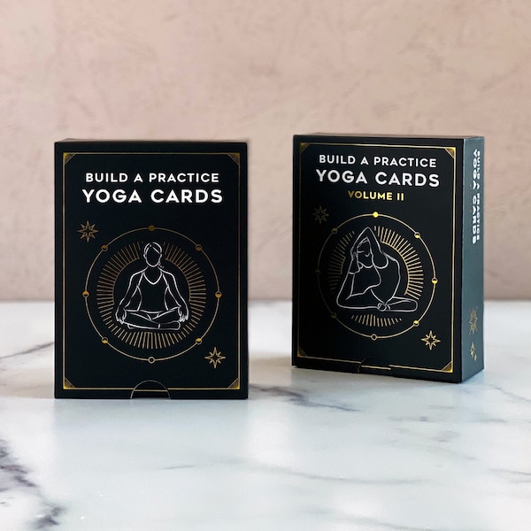 Yoga Cards & Yoga Cards Volume II Bundle Build a Practice Yoga Cards Asana Flashcards Yoga Poses Meditation