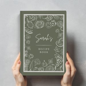 Custom Recipe Book Cookbook Wedding Gift Idea Cooking Gift for Her Moms Christmas Gift Personalized Journal Recipe Notebook Gifts for Chefs