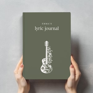 Personalized Songwriter Journal with Lined Pages Songwriters Book Musical Journal Guitar Lover Gift for Musician Song Writing Journal Custom