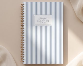 2027 Minimalist Planner Personalized Monthly Weekly Planner, Custom Student Organizer Graduation Gift Aesthetic Planner Coworker Gift