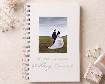 Wedding Planner Book Future Mrs Wedding Planning Engagement Gift for Bride, Real Gold Foil Bridal Planner with Photo, Wedding Organizer
