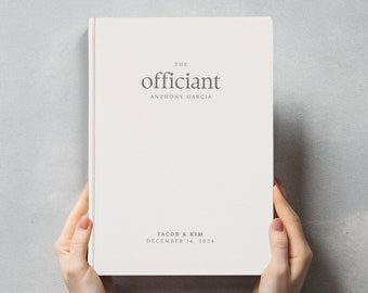 Wedding Officiant Book Custom Officiant Notebook Wedding Gift for Officiant Gift Reverend Gift Officiant Journal Wedding Pastor Gift Ideas