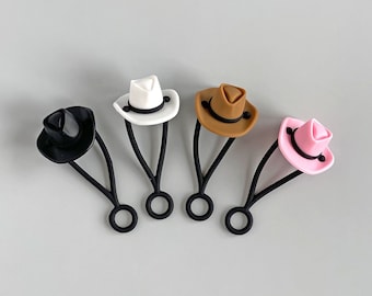 Cowboy Hat Straw Topper Western Cup Accessories Straw Topper Cowgirl Straw Cover 40 oz Cup Straw Cover for Tumbler Accessories Straw Cap