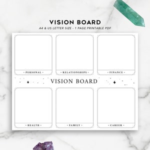 Vision Board Template Vision Board Printables Vision Board Manifest PDF ...