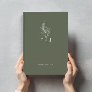 Quaderno personalizzato con monogramma, regalo personalizzato per amico, diario con nome, quaderno con copertina rigida, diario personalizzato per mamma e figlia, regalo