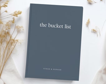 Bucket List-dagbok Anpassad Bucket List-bok Förstaårsdagspresent till par Förstaårsdagspresent till fru Bröllopspresent Äventyrsbok