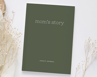 Diario de historias para mamá, regalo de recuerdo, mamá, quiero escuchar tu historia, diario de recuerdos para mamá, regalo de cumpleaños, diario personalizado, libro de recuerdos personalizado
