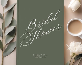 Bridal Shower Guest Book Custom Journal Bridal Shower Gifts for Bride Keepsake Wedding Gift from Wedding Party Hardcover Notebook