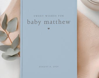 Baby Shower Guest Book Custom Baby Keepsake Shower Sign in Book Personalized Notebook with Wishes for Baby Shower Decor New Mom Book