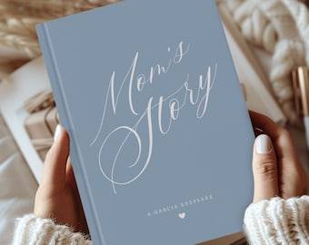 Mom Journal Memory Keepsake Gift for Mother Custom Notebook Mom Birthday Sentimental Gift from Daughter Personalized Memory Book Mom's Story