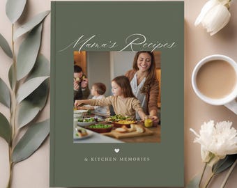 Custom Recipe Book Cookbook Unique Mom Gifts Family Keepsake Journal Cooking Gift for Her Recipe Notebook Mother Grandmother Gifts for Chefs