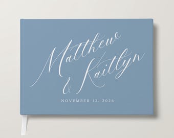 Personalized Wedding Guest Book Hardcover Sign in Book Bridal Shower Gift from Bridal Party to Bride Keepsake Wedding Gift Custom Guestbook