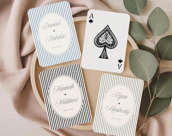 Personalized Wedding Playing Card Custom Poker Cards Couple Engagement Gift, Bulk Wedding Favor Deck of Cards, Game Night Family Gifts