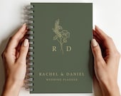 Custom Wedding Planner Book Personalized Wedding Organizer Elegant Gold Foil Bridal Shower Gift for Future Bride Engagement Present