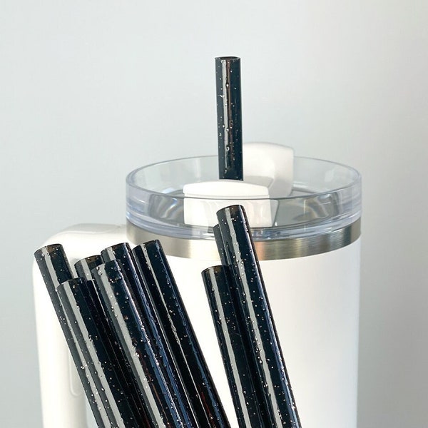 Black Glitter Straw Cup Accessories for 40 oz 30 oz Tumbler Straw for Bachlorette Party Favor Reusable Straw Glitter Bridesmaid Gift Bag